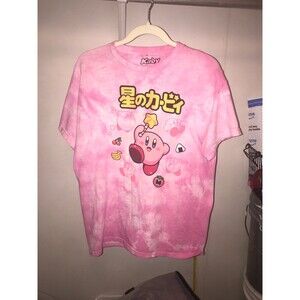 Kirby pink Tie-dye shirt ￼